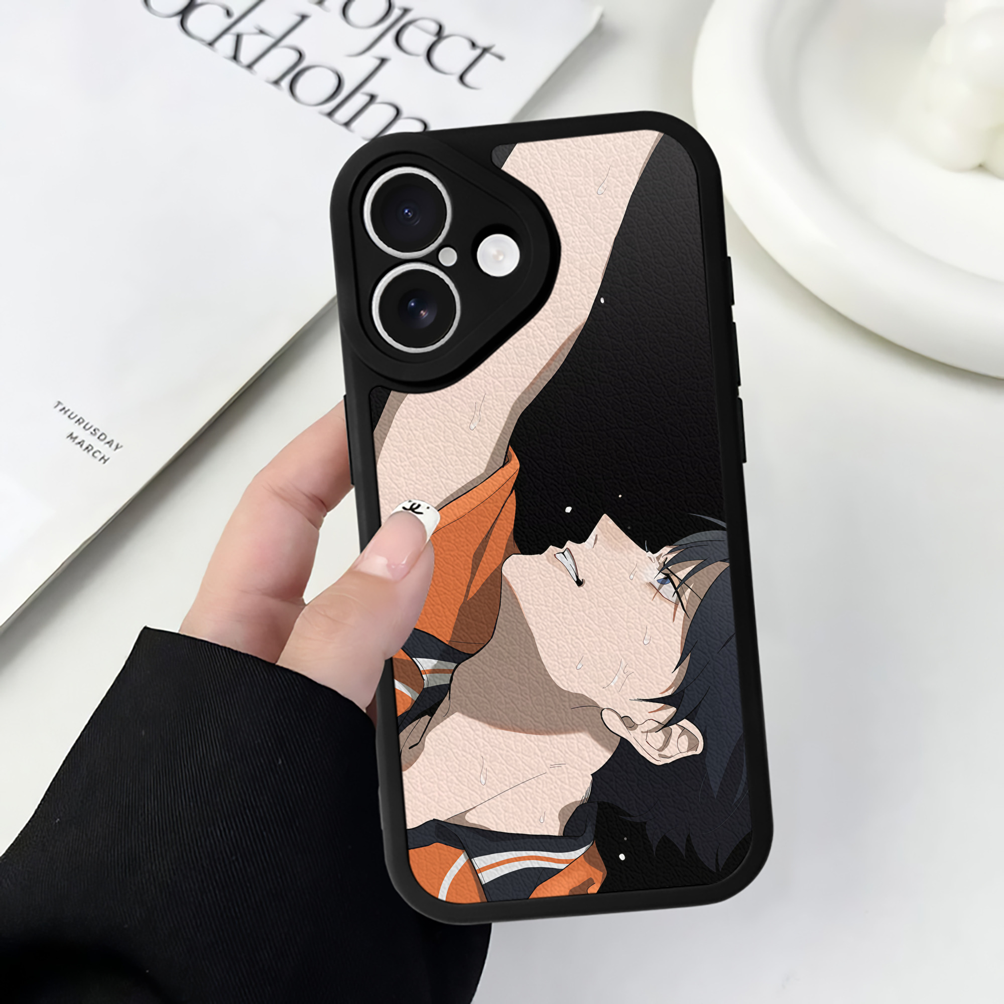 （画像用） ハイキュー!! Haikyu!! 【iPhone 16シリーズ対応】シリコンスマホケース（レザー調） 材質：シリコン